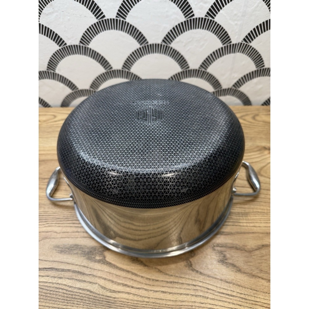 HexClad 8-QUART STOCK POT Pan 8 QT Hybrid Nonstick NO Lid - Used Good Condition - Picture 5 of 6